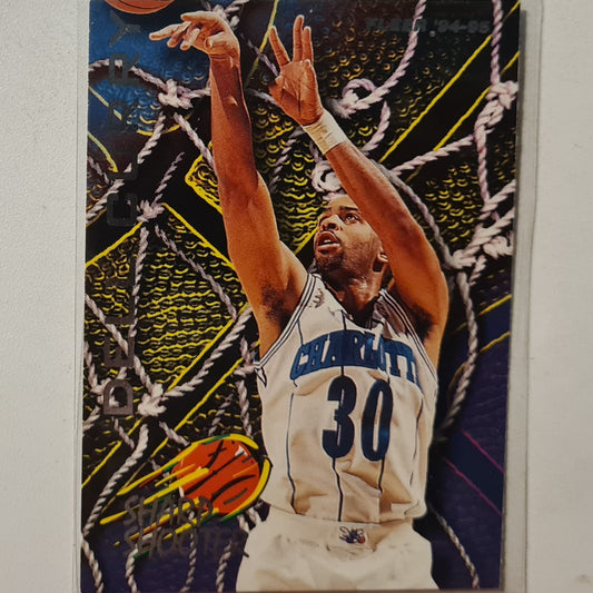 Dell Curry 1995 Fleer 94-95 Sharp Shooter 1 of 10 insert NBA Basketball Charlotte Hornets Excellent Sleeved