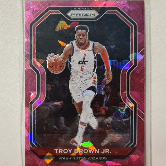 Troy Brown Jr 2020-21 Panini Prizm pink cracked ice #127 NBA Basketball Washington Wizards Excellent