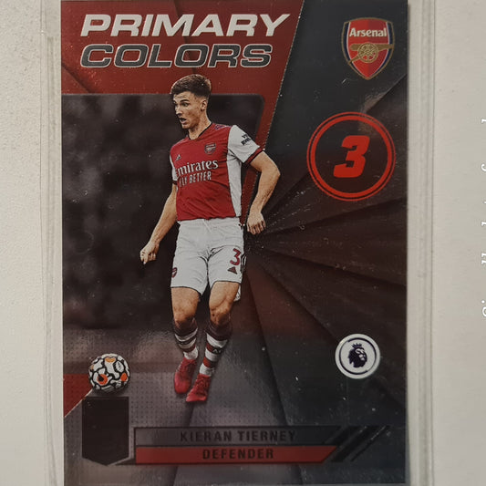 Kieran Tierney 2021-22 Panini Donruss Elite premier league primary colors #2 football Arsenal Excellent Sleeved