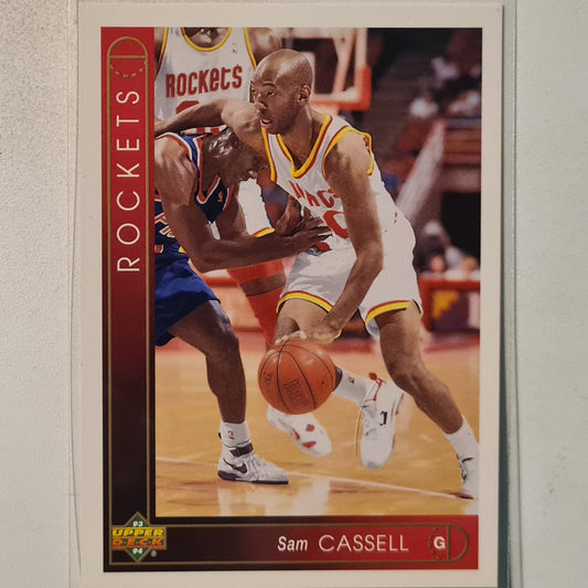 Sam Cassell 1993 Upper-Deck  #322 NBA Basketball Houston Rockets Excellent Sleeved