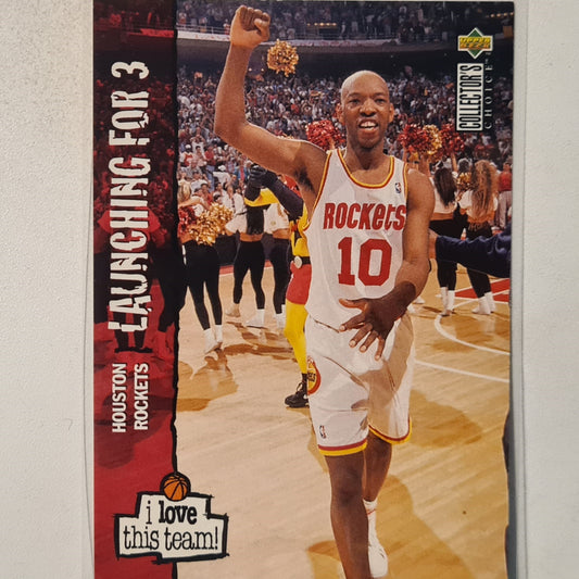 Sam Cassell 1995 upper-Deck i love this team  #165 NBA Basketball Houston Rockets Excellent Sleeved
