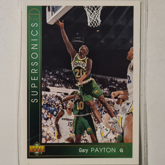 Gary Payton 1993 upper-Deck #295 NBA Basketball Seattle Super Sonics excellent Sleeved