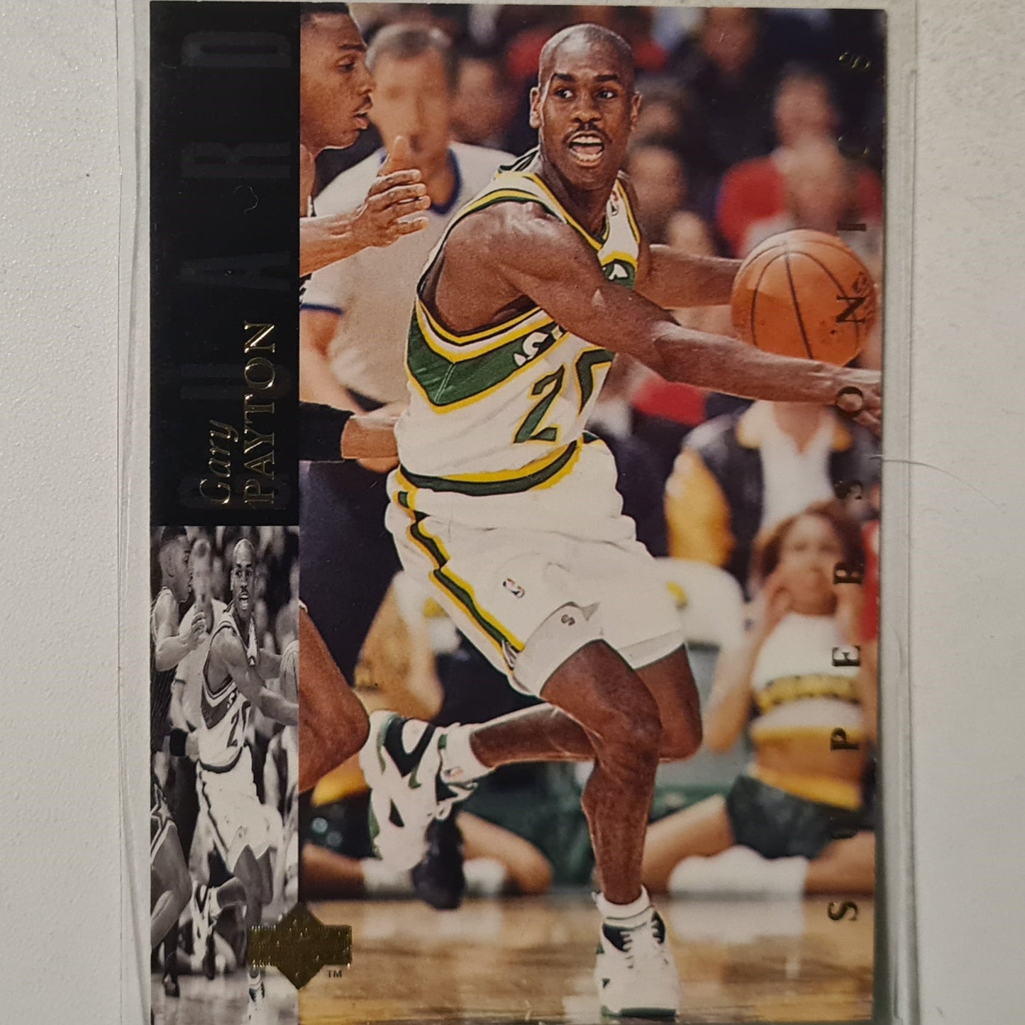 Gary Payton 1995 upper-Deck #131 NBA Basketball Seattle Super Sonics excellent Sleeved