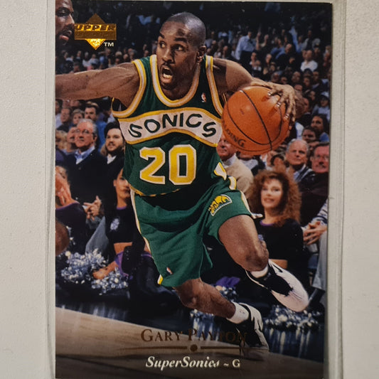 Gary Payton 1995 Upper-Deck #17 NBA Basketball Seattle Super Sonics Excellent Sleeved