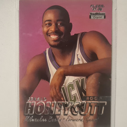 Jerald Honeycutt 1998 Fleer 97-98 traditions crystal Rookie RC #237 NBA Basketball Milwaukee Bucks  Excellent Sleeved