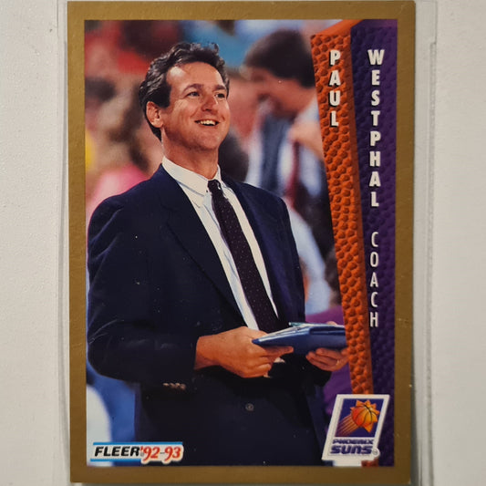 Paul Westphal 1992 fleer 92-93 #184 NBA Basketball Phoenix Suns  Excellent Sleeved