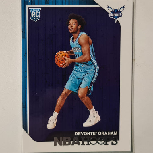 Devonte Graham 2018-19 Panini NBA Hoops Rookie RC #253 NBA Basketball Charlotte Hornets excellent  Sleeved