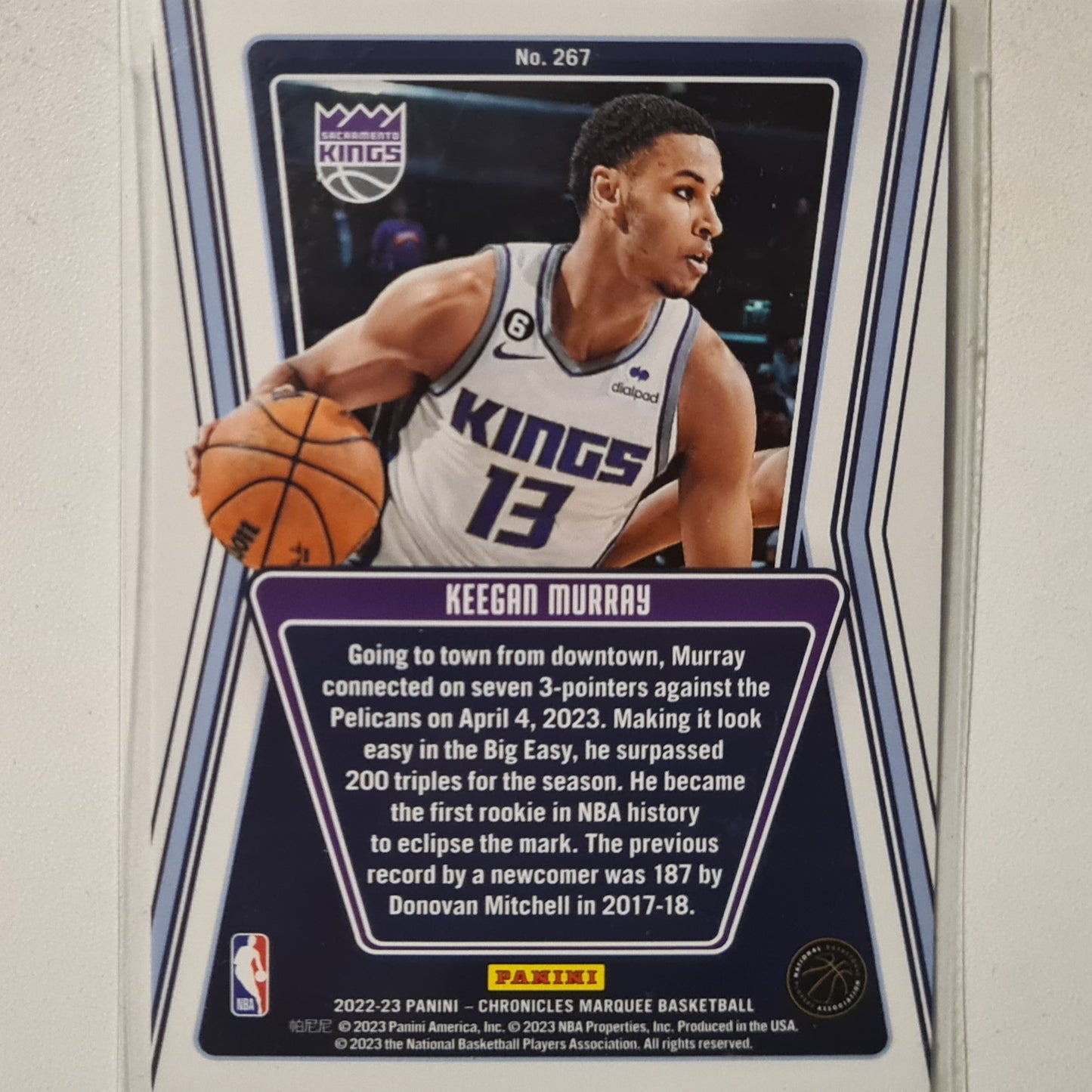 Keegan Murray 2022-23 Panini Marque Rookie RC #267 NBA Basketball Sacramento Kings excellent +