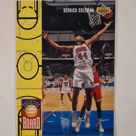 Derrick Coleman 1993 upper-deck executive board #428 NBA Basketball New York Nets Excellent