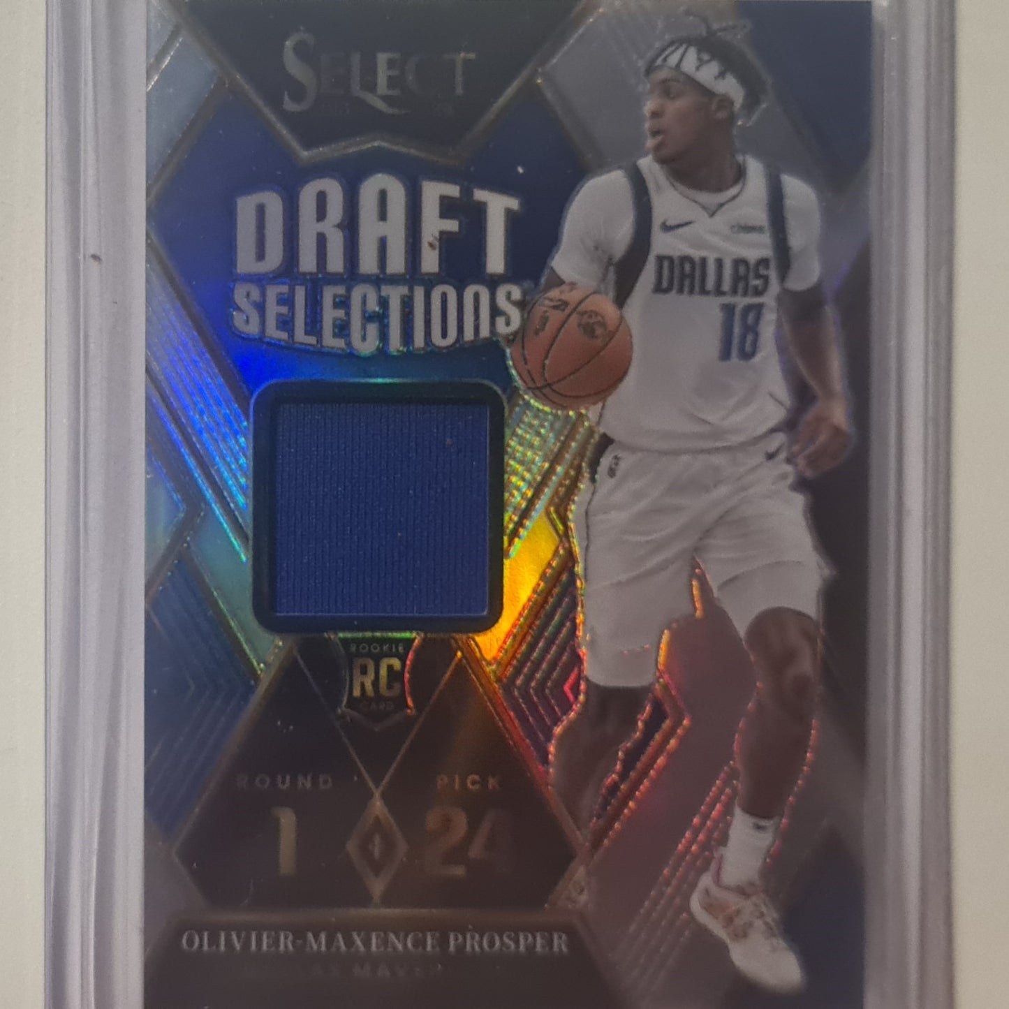 Oliver-Maxence Prosper 2023-24 Panini Select Draft Selections rookie RC Patch DSM-OP Basketball Dallas Mavericks mint