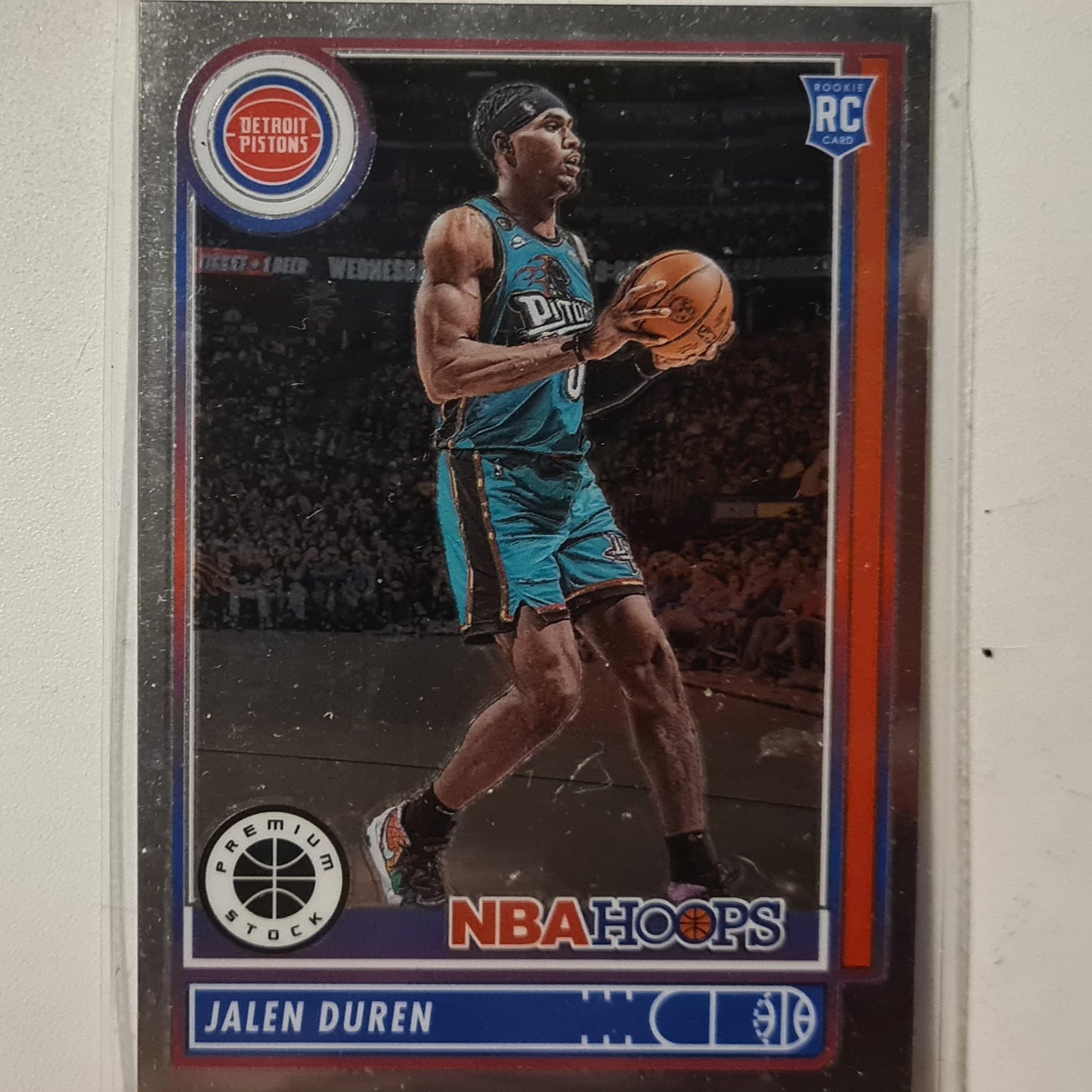 Jalen Duren 2022-23 Panini NBA Hoops premium stock RC rookie #572 NBA Basketball Detroit Pistons  Excellent