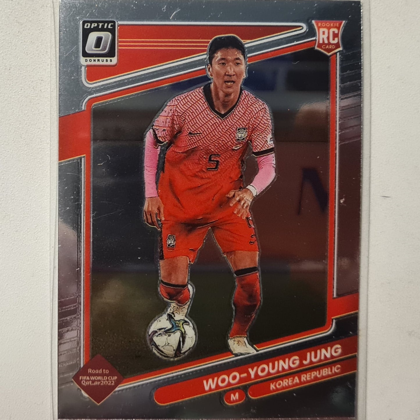 Woo-Young Jung 2021-22 Panini Donruss Soccer Optic Qatar 2022 RC rookie #139 NBA Basketball Korea Republic Excellent