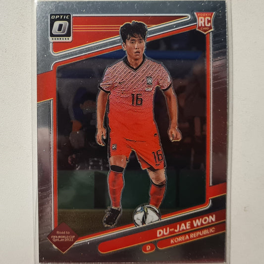 Du-Jae Won 2021-22 Panini Donruss Soccer Optic Qatar 2022 RC rookie #140 NBA Basketball Korea Republic Excellent