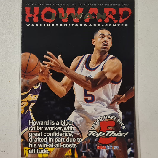 Juwan Howard 1995 Upper-Deck Skybox NBA Hoops 1994 draft pick top this #425 NBA Basketball Washington Bullets Excellent sleeved