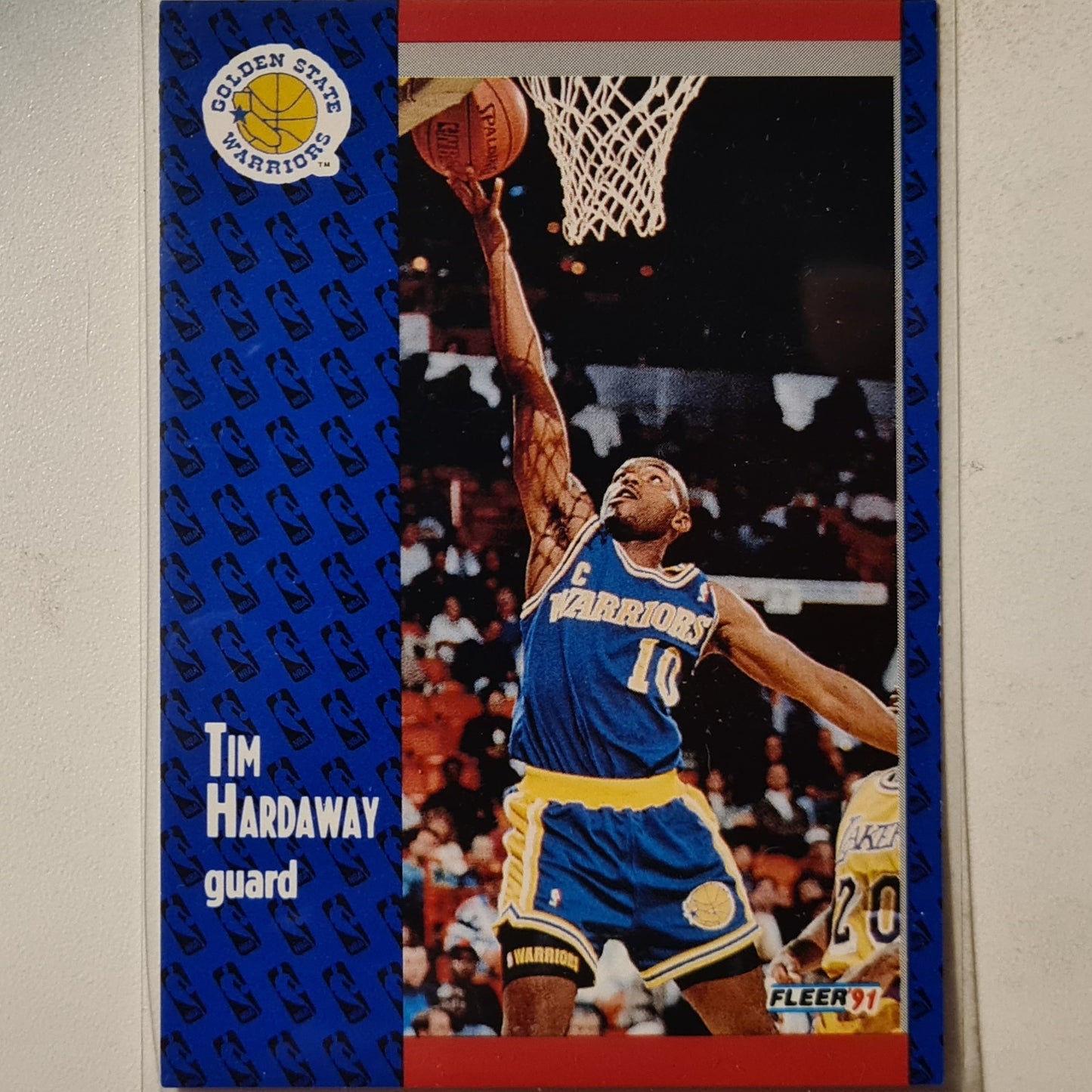 Tim Hardaway 1991 Fleer 91 #65 NBA Basketball Golden State Warriors Excellent sleeved