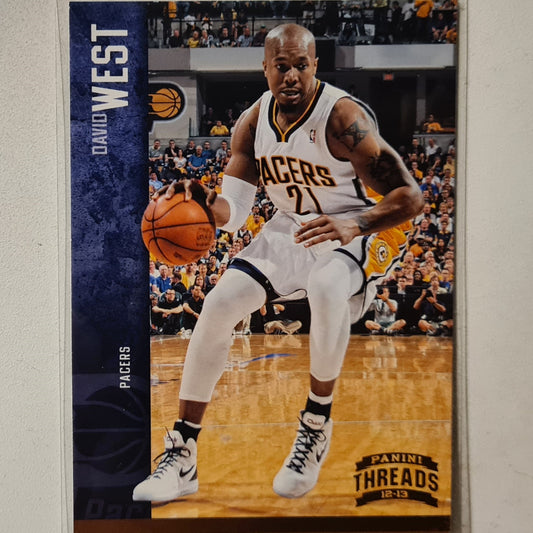 David West 2012-13 Panini Threads #53 NBA Basketball Indiana Pacers Excellent sleeved