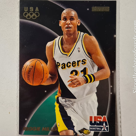 Reggie Miller 1996 Skybox USA Basketball #4 NBA Basketball Indiana Pacers Excellent
