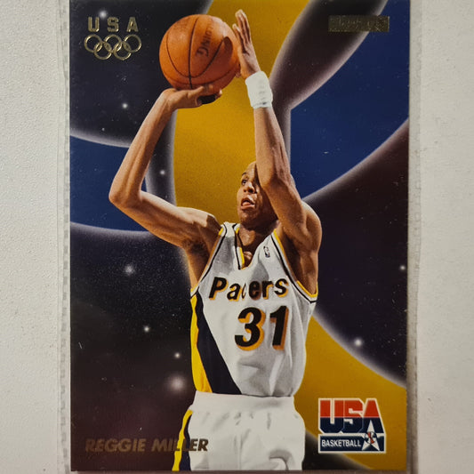 Reggie Miller 1996 Skybox USA Basketball Brag Book #14 NBA Basketball Indiana Pacers Excellent