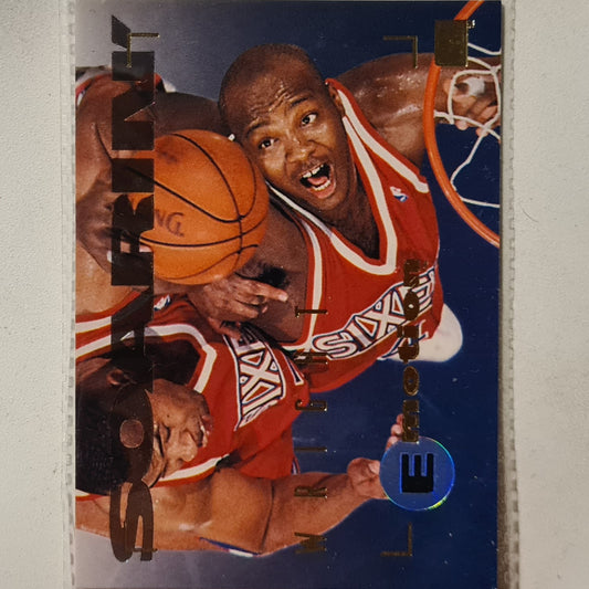 Sharone Wright 1995 Skybox Emotion Soarin #76 NBA Basketball Philadelphia 76ers Excellent