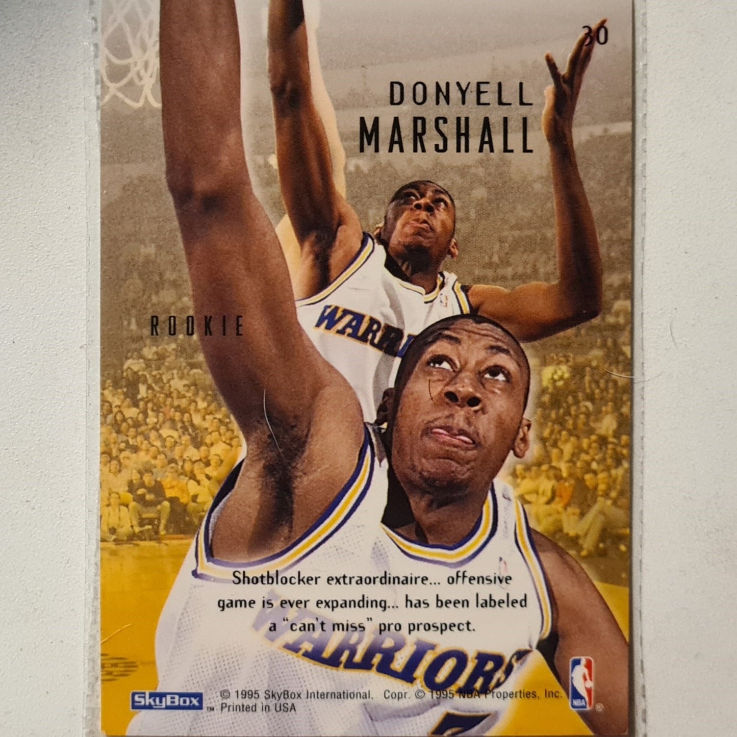 Donyell Marshall 1995 Skybox Emotion Primed Rookie RC #30 NBA Basketball Golden State Warriors Excellent