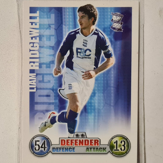 Liam Ridgewell 2007-08 Topps Match Attax Soccer Football Birmingham City very good sleeved