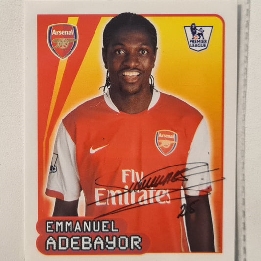 Emmanuel Adebayor 2008 Merlin premier League Sticker #31 Soccer Football Arsenal very good sleeved