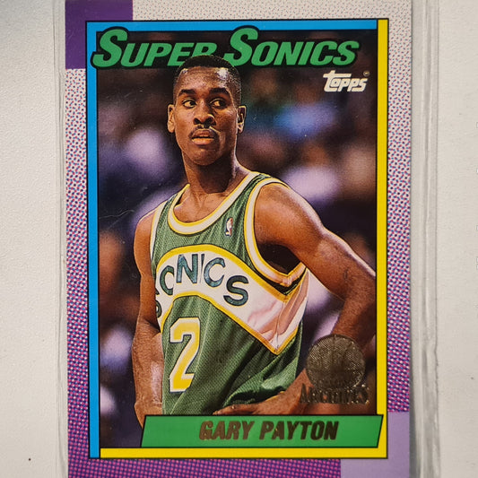 Gary Payton 1993 Topps Rookie Archives Gold variant #137 Seattle Super Sonics Excellent Sleeved