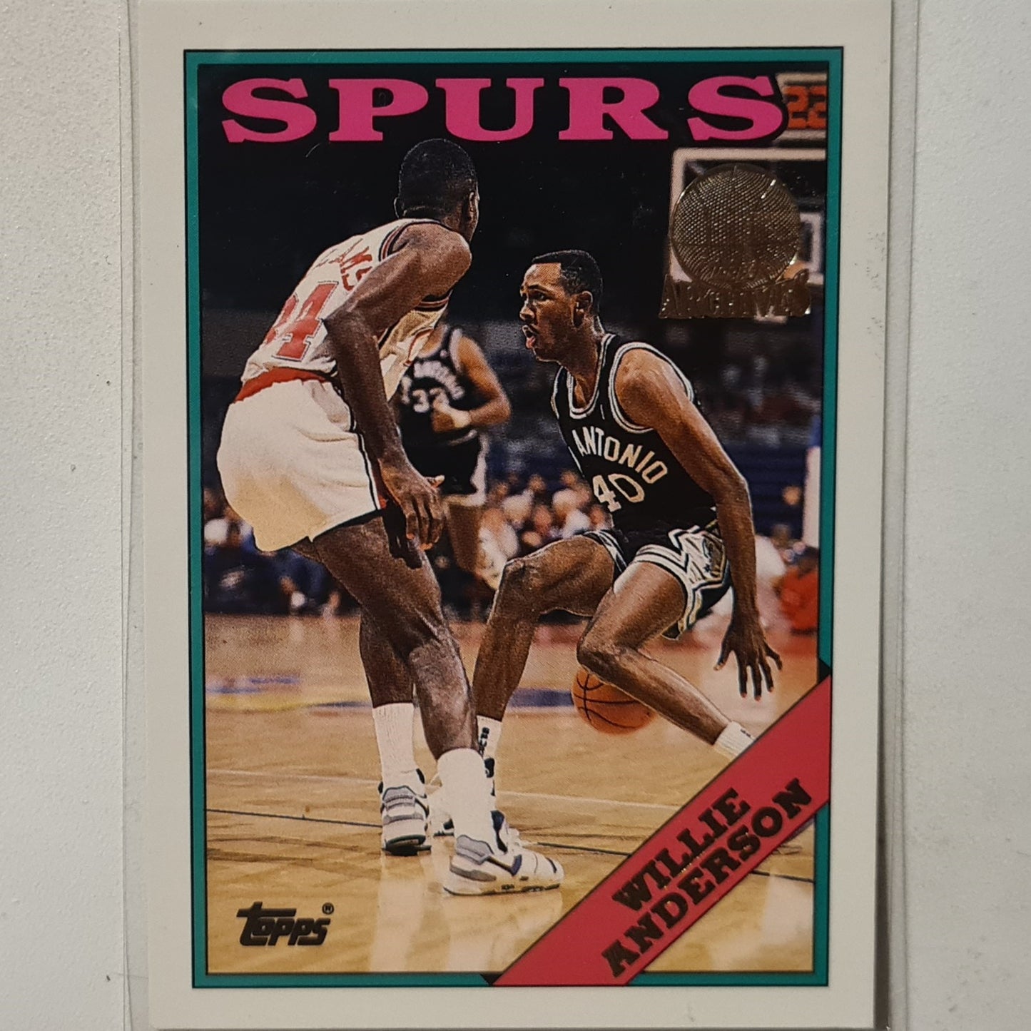 Willie Anderson 1993 Topps Rookie Archives Gold variant RC I #101 San Antonio Spurs Excellent Sleeved