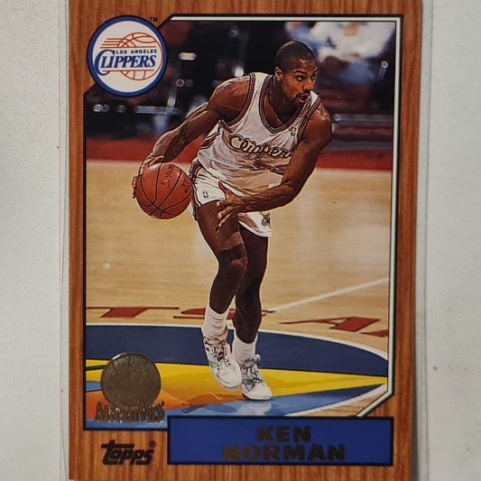 Ken Norman 1993 Topps Rookie Archives Gold variant RC #96 Los Angeles Clippers Excellent Sleeved