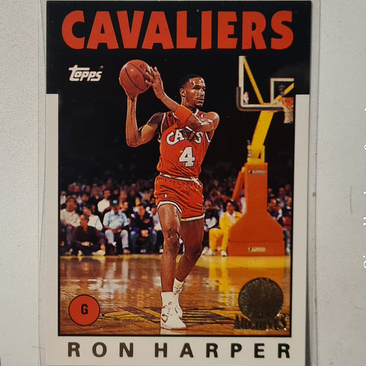 Ron Harper 1993 Topps Rookie Archives Gold variant RC #81 Cleveland Cavaliers Excellent Sleeved