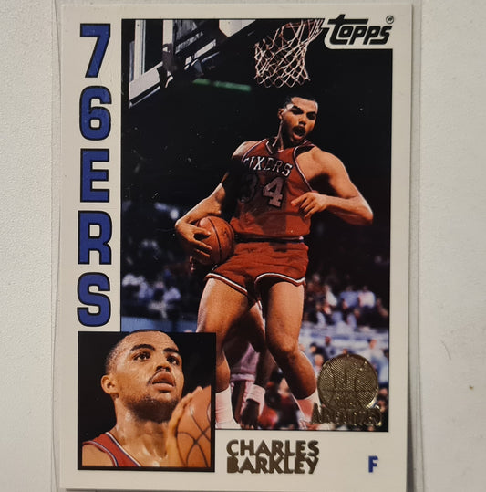 Charles Barkley 1993 Topps Rookie Archives Gold variant RC #44 Philadelphia 76ers Excellent Sleeved