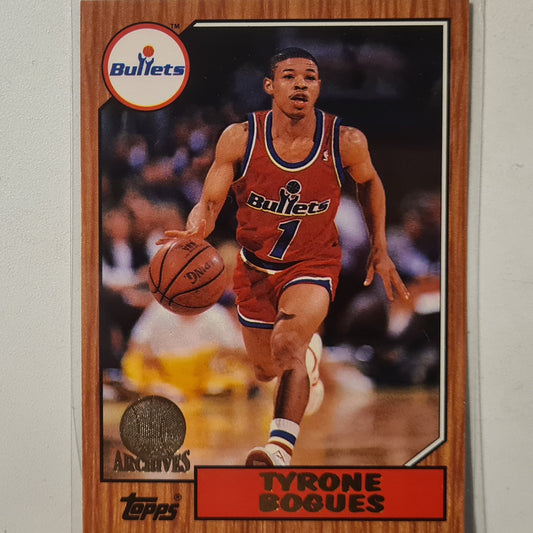 Tyrone Bogues 1993 Topps Rookie Archives Gold variant RC #89 Washington Bullets Excellent Sleeved