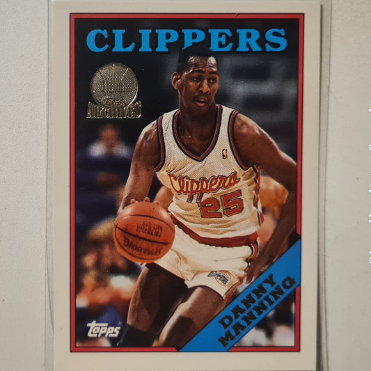 Danny Manning 1993 Topps Rookie Archives Gold variant RC #106 NBA Basketball Los Angeles Clippers Excellent Sleeved