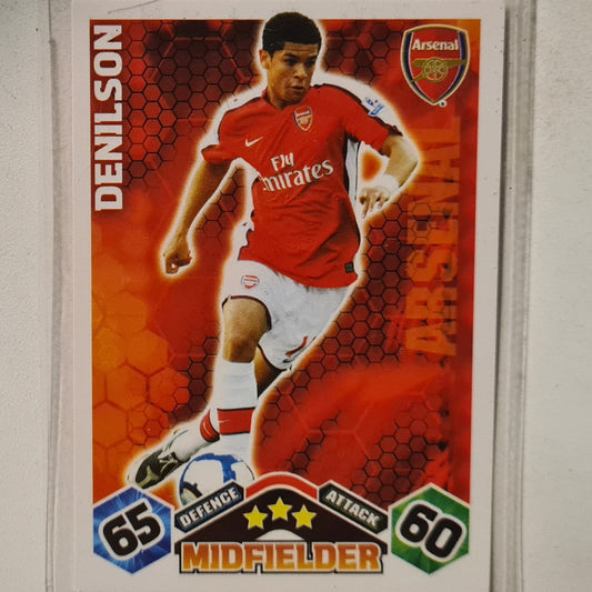 Denilson 2009-10 Topps Match attax  Soccer Football Arsenal very good Sleeved