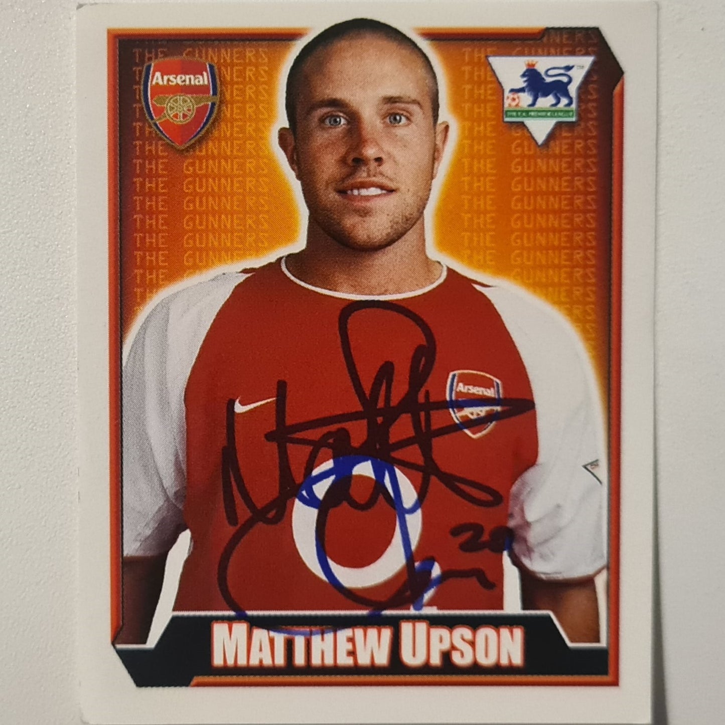 Matthew Upson 2003 Merlin premiership sticker #16 Football soccer Arsenal good Sleeved