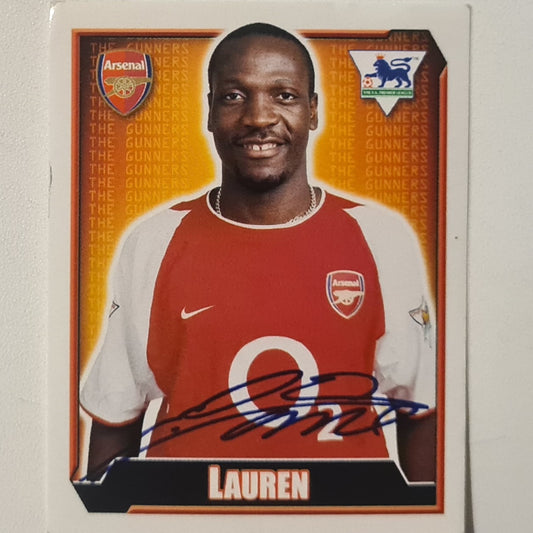 Lauren 2003 Merlin FA premiership League sticker #13 Football soccer Arsenal fair/good Sleeved