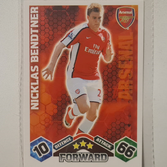 Nicklas Bendtner 2009-10 Topps Match Attax  Football soccer Arsenal very good Sleeved