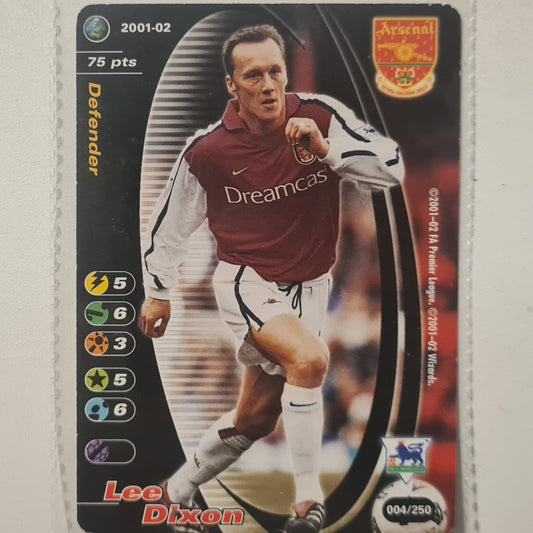 Lee Dixon 2001-02 Wizards premier league #004 Football soccer Arsenal good Sleeved