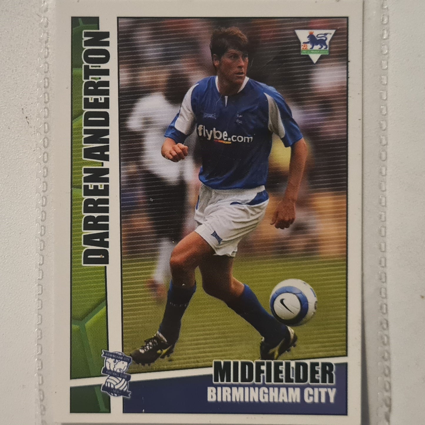 Darren Anderton 2005 Merlin premier stars #31 soccer Birmingham City very good Sleeved