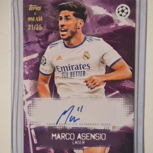 Marco Asensio 2022 Topps Steve Aoki football festival 21/25 Auto  Real Madrid MINT sleeved