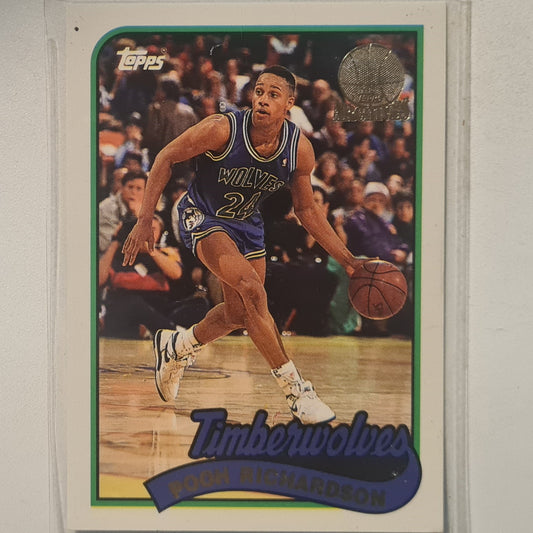 Pooh Richardson 1993 Topps Archives Gold Variant Rookie RC #128 NBA Basketball Minnesota Timberwolves excellent sleeved