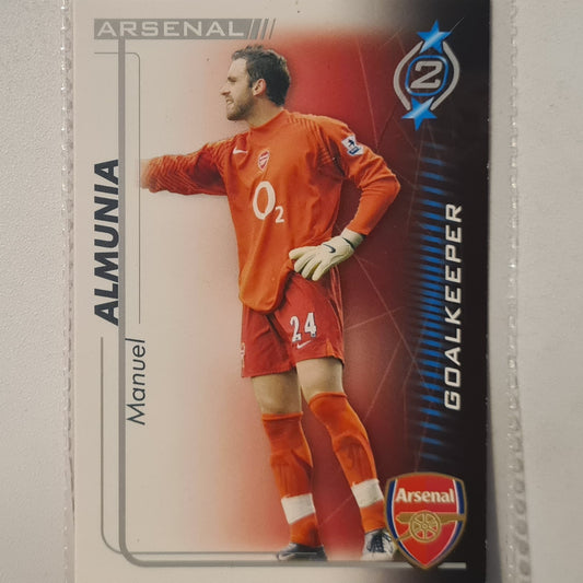 Manuel Almunia 2005-06 Shoot-Out Premiership  Soccer Football Arsenal very good sleeved