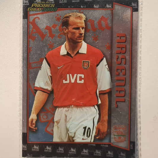 Dennis Bergkamp 2000 Merlin Premiership 2000 Gold Silver insert B1  Soccer Football Arsenal very good sleeved