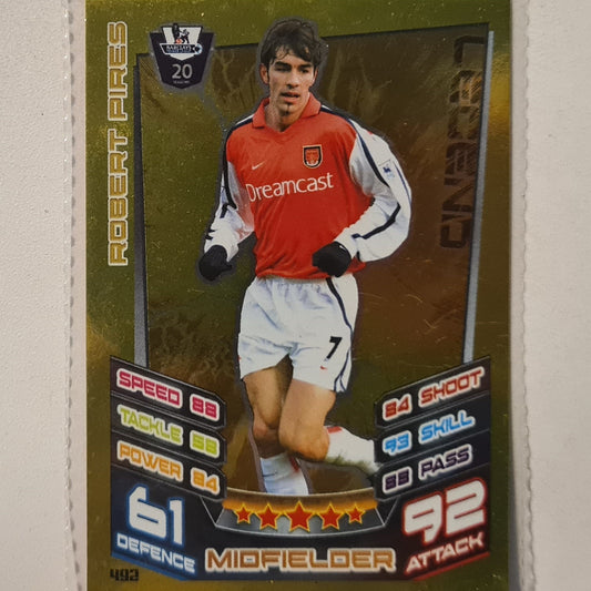 Robert Pires 2012-13 Topps Match Attax legend gold foil Soccer Football Arsenal very good sleeved