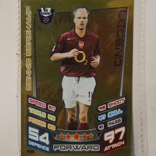 Dennis Bergkamp 2012-13 Topps Match Attax legend gold foil #499 Soccer Football Arsenal very good sleeved