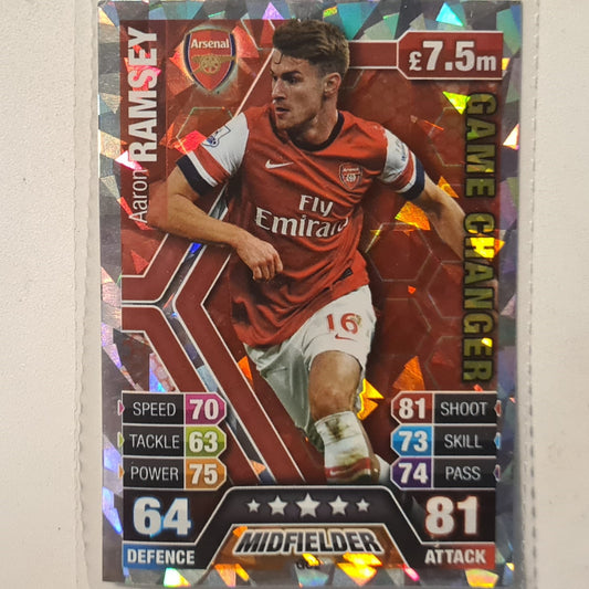 Aaron Ramsey 2012-13 Topps Match Attax Game changer Cracked ice GC2  Soccer Football Arsenal very good sleeved