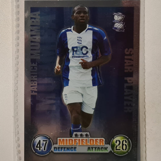 Fabrice Muamba 2007-08 Topps Match Attax star Player Soccer Football Birmingham very good sleeved