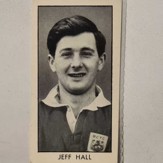 Jeff Hall 1950's Football stars #6 of 48 looks a reissue as very clean Soccer Football Birmingham good sleeved