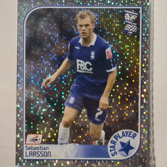 Sebastian Larsson 2008 Panini Coca-Cola Championship hologram sticker  #30 Soccer Football Birmingham Excellent sleeved