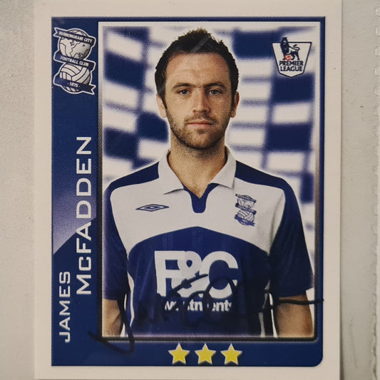 James McFadden 2010 Topps FA Premiership sticker #62 Soccer Football Birmingham Excellent sleeved